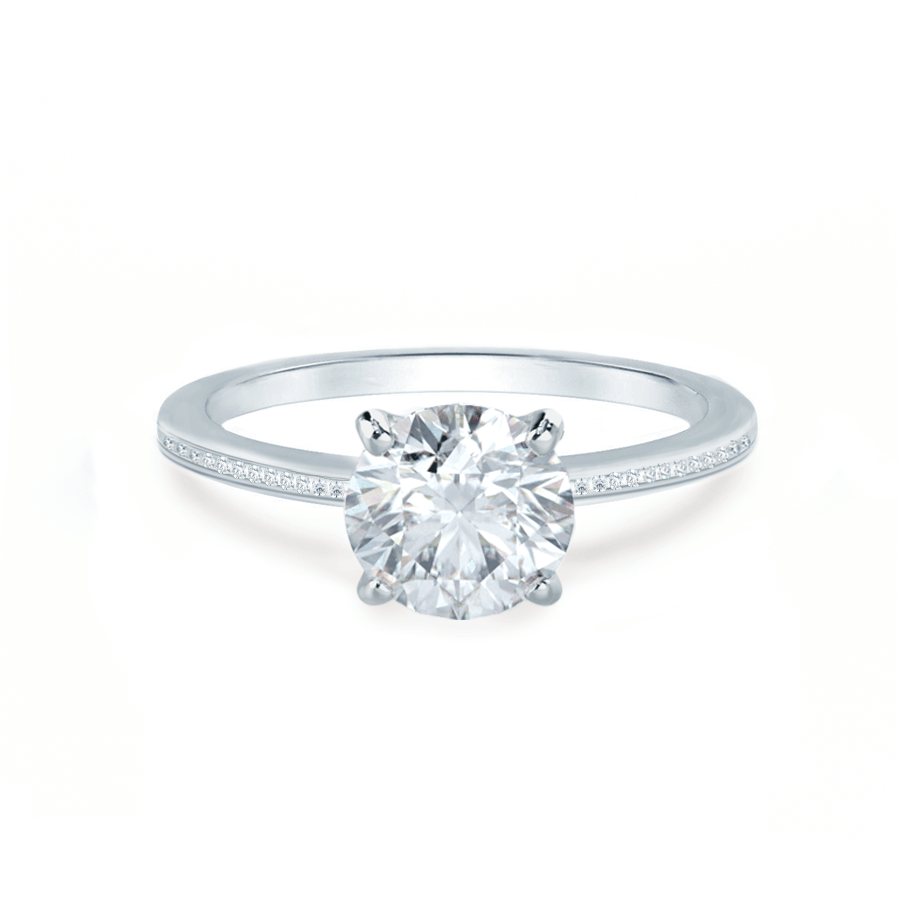 1.0 CT Round Solitaire CVD G/VS2 Diamond Engagement Ring