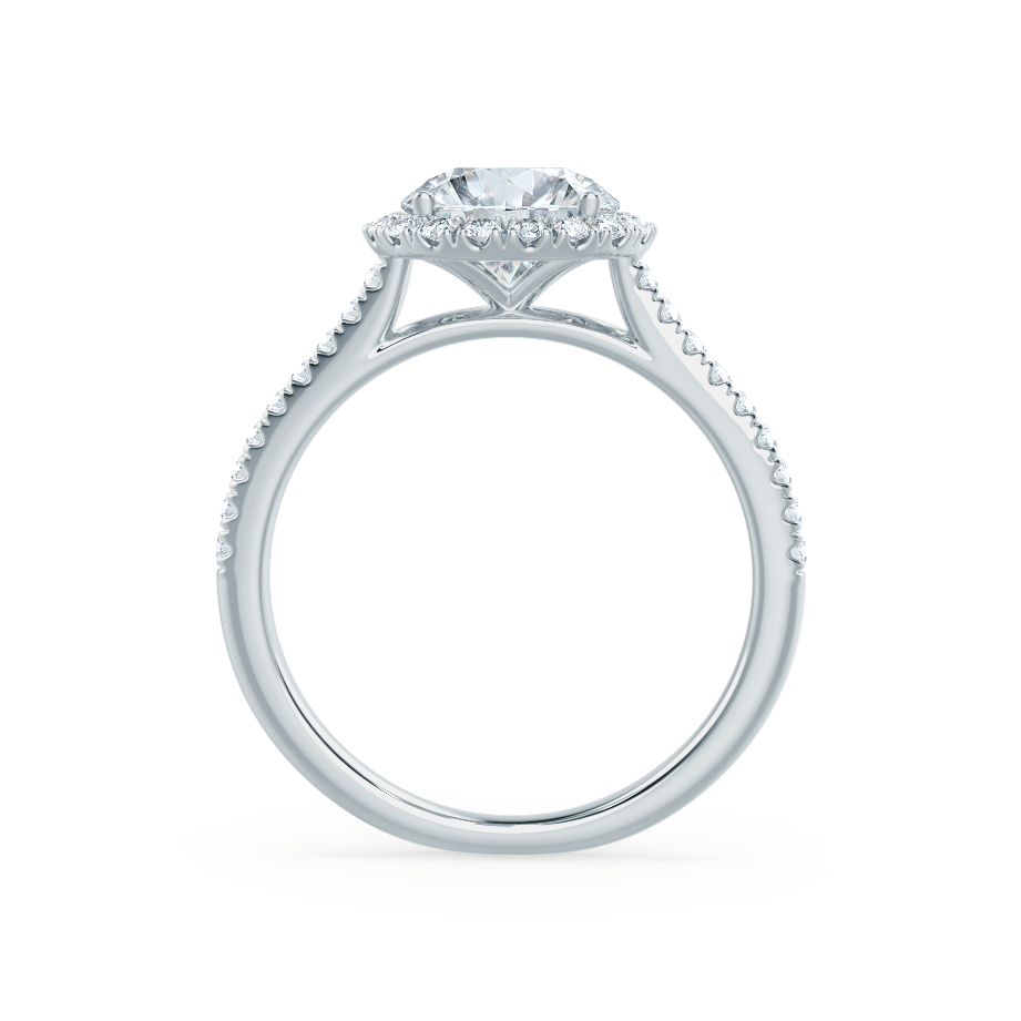 1.0 CT Round Halo CVD G/VS1 Diamond Engagement Ring