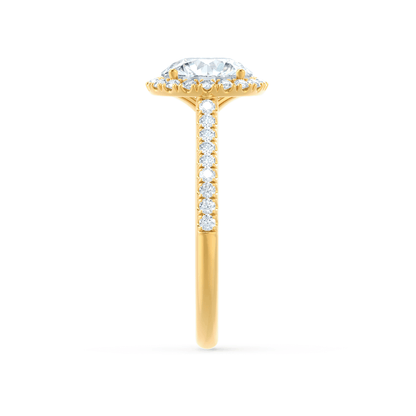 1.0 CT Round Halo CVD F/VS2 Diamond Engagement Ring