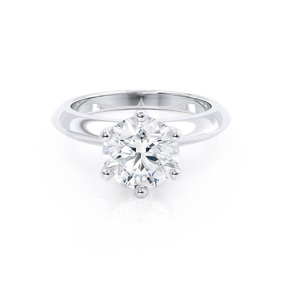 1.0 CT Round Solitaire CVD F/VVS1 Diamond Engagement Ring