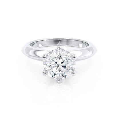 1.0 CT Round Solitaire CVD F/VVS1 Diamond Engagement Ring
