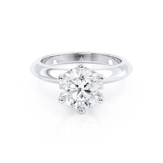 1.0 CT Round Solitaire CVD F/VVS1 Diamond Engagement Ring