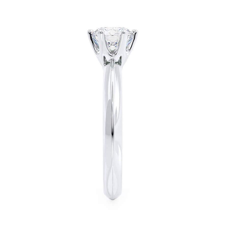 1.0 CT Round Solitaire CVD F/VVS1 Diamond Engagement Ring