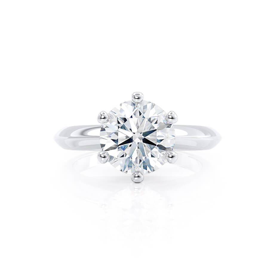 1.0 CT Round Solitaire CVD F/VVS1 Diamond Engagement Ring
