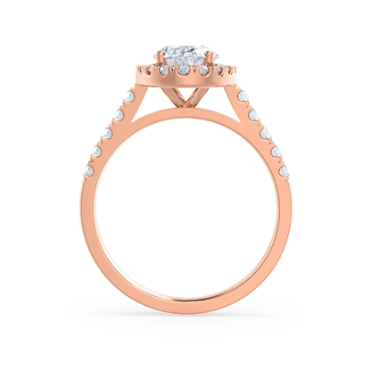 1.50 CT Oval Halo CVD G/VVS1 Diamond Engagement Ring