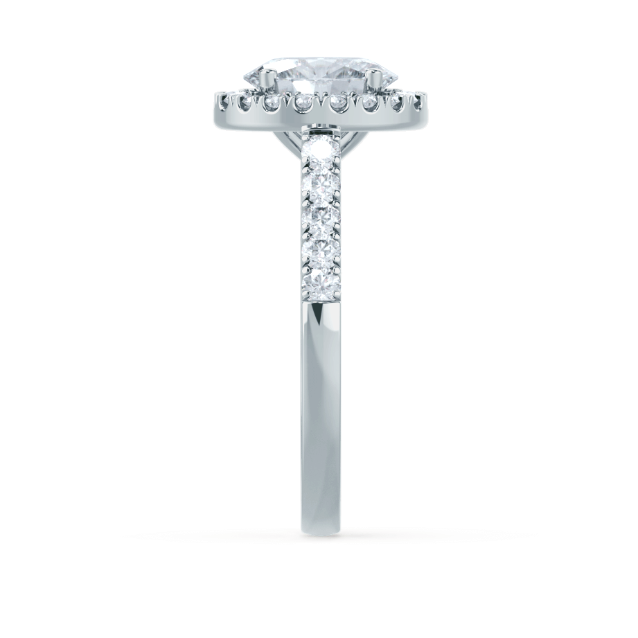 1.50 CT Oval Halo CVD E/VVS1 Diamond Engagement Ring