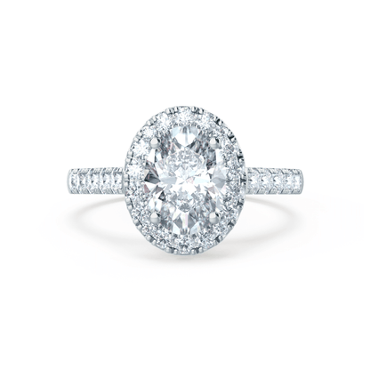 1.50 CT Oval Halo CVD F/VVS1 Diamond Engagement Ring