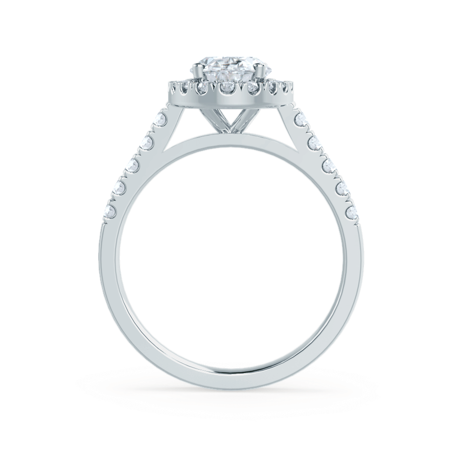 1.50 CT Oval Halo CVD E/VVS1 Diamond Engagement Ring