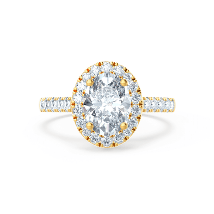 1.50 CT Oval Halo CVD E/VVS2 Diamond Engagement Ring