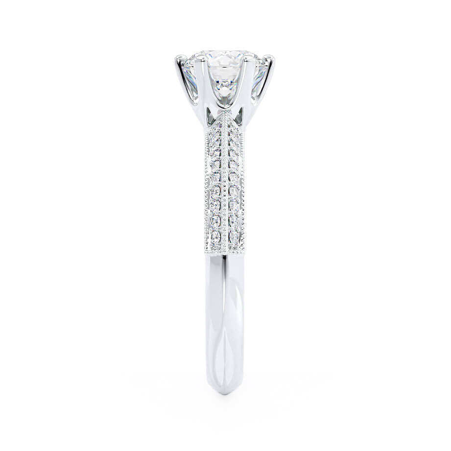 1.0 CT Round Solitaire CVD E/VS1 Diamond Engagement Ring