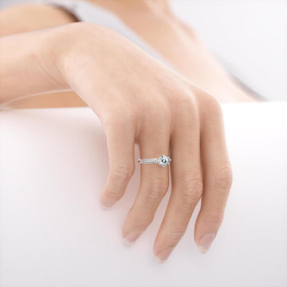 1.0 CT Round Solitaire CVD E/VS1 Diamond Engagement Ring