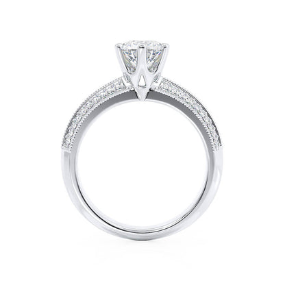 1.0 CT Round Solitaire CVD E/VS1 Diamond Engagement Ring