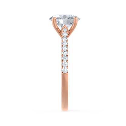 1.50 CT Oval Pave Setting CVD G/VVS2 Diamond Engagement Ring