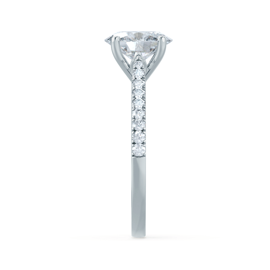 1.50 CT Oval Pave Setting CVD G/VS2 Diamond Engagement Ring