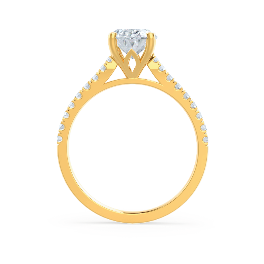 1.20 CT Round Pave Setting CVD F/VVS2 Diamond Engagement Ring