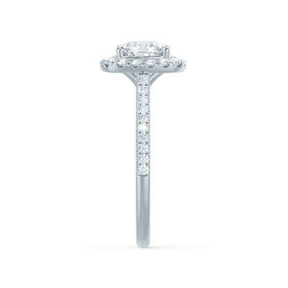 1.0 CT Cushion Halo CVD G/VS1 Diamond Engagement Ring