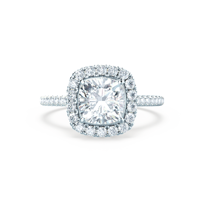 1.0 CT Cushion Halo CVD G/VS1 Diamond Engagement Ring