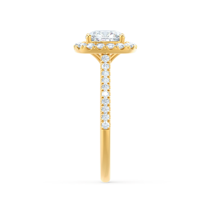 1.20 CT Cushion Halo CVD E/VVS2 Diamond Engagement Ring