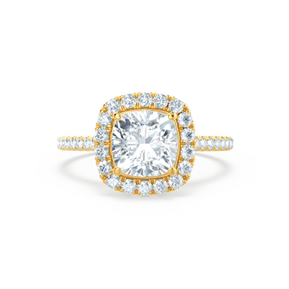 1.20 CT Cushion Halo CVD E/VVS2 Diamond Engagement Ring