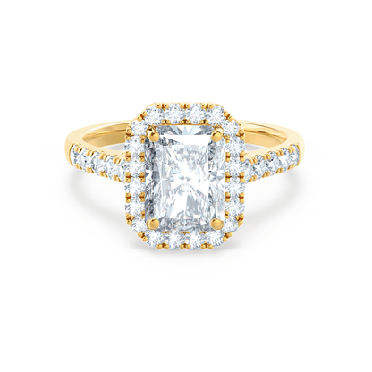 1.50 CT Radiant Halo CVD E/VS1 Diamond Engagement Ring