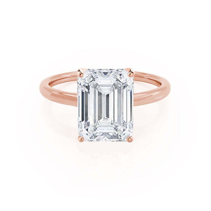 1.0 CT Emerald Solitaire CVD F/VVS1 Diamond Engagement Ring