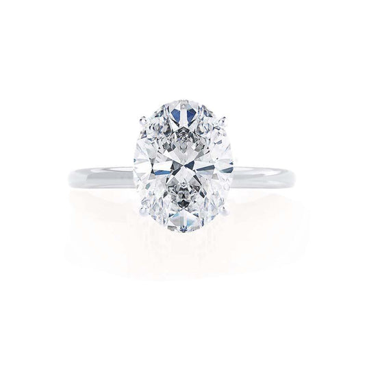 1.0 CT Oval Solitaire CVD G/VVS1 Diamond Engagement Ring