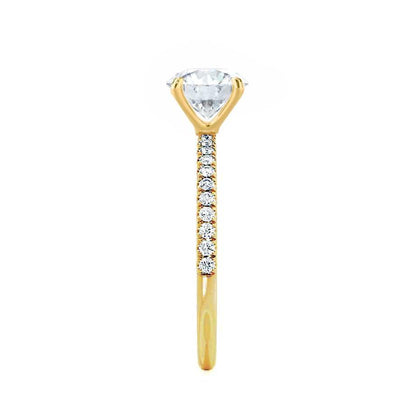 0.80 CT Cushion Pave Setting CVD G/VVS2 Diamond Engagement Ring