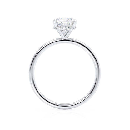 1.50 CT Cushion Hidden Halo CVD F/VVS2 Diamond Engagement Ring