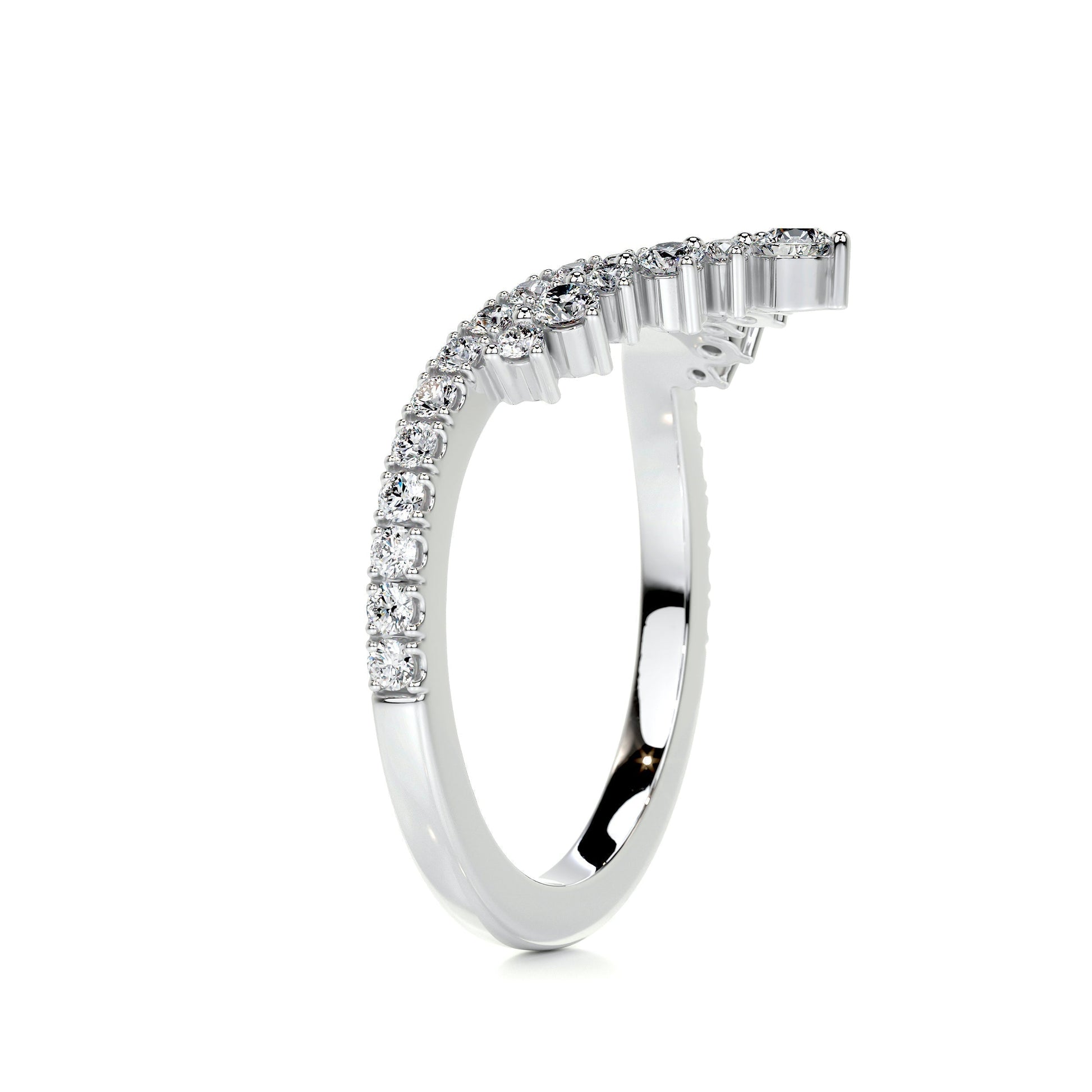 0.5ct Round EF- VVS Diamond Swirl Wedding Band