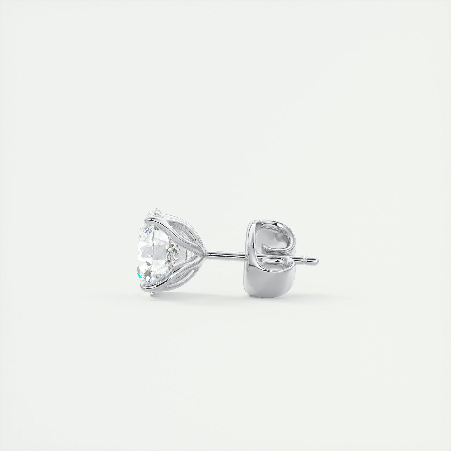 1.0 CT Round Solitaire CVD G/VS Diamond Earrings